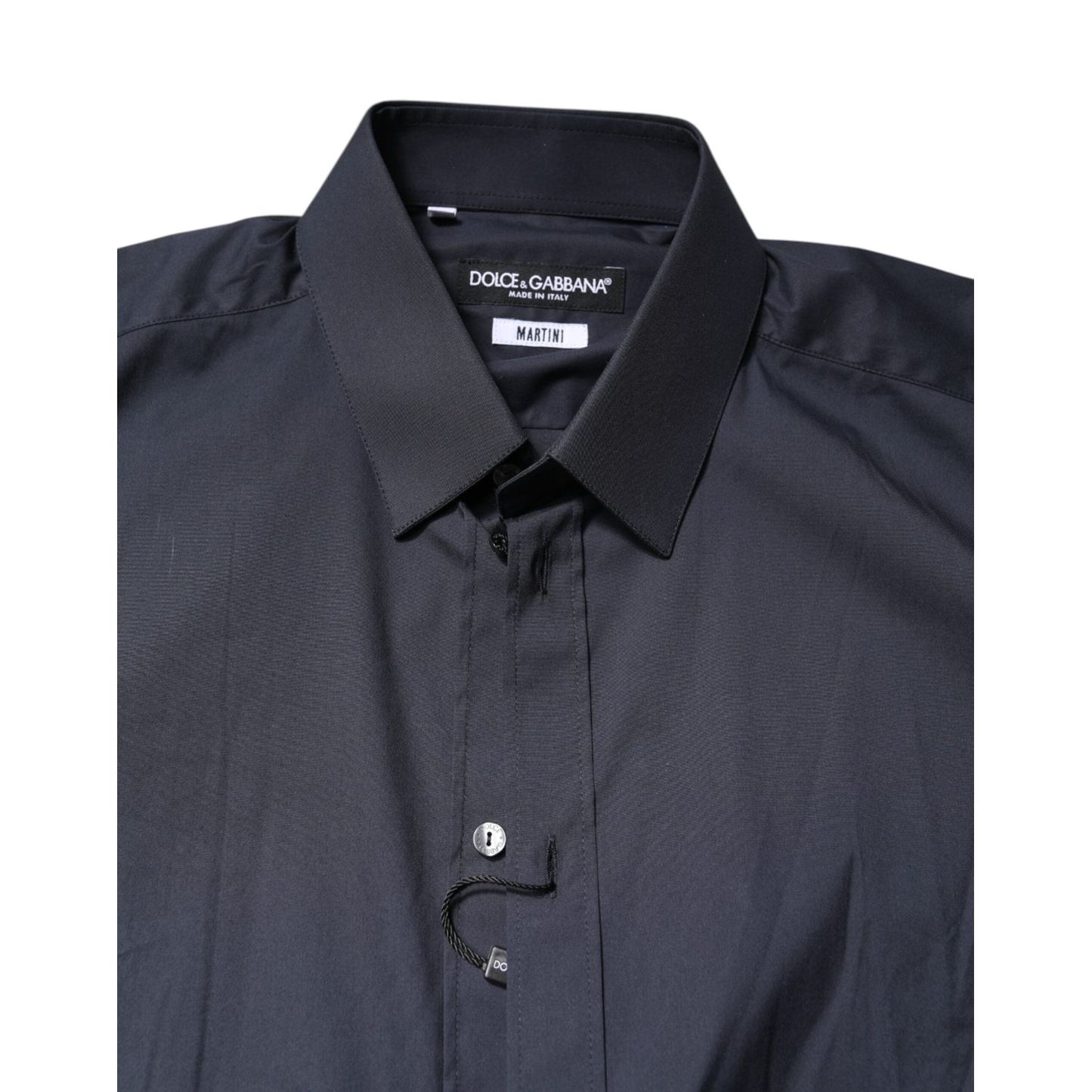 Dolce & Gabbana Dark Blue MARTINI Cotton Dress Formal Shirt TSH87830-39