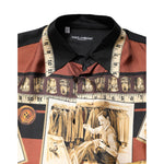 Dolce & Gabbana Multicolor Tailor Print Silk Casual Shirt TSH87844-37