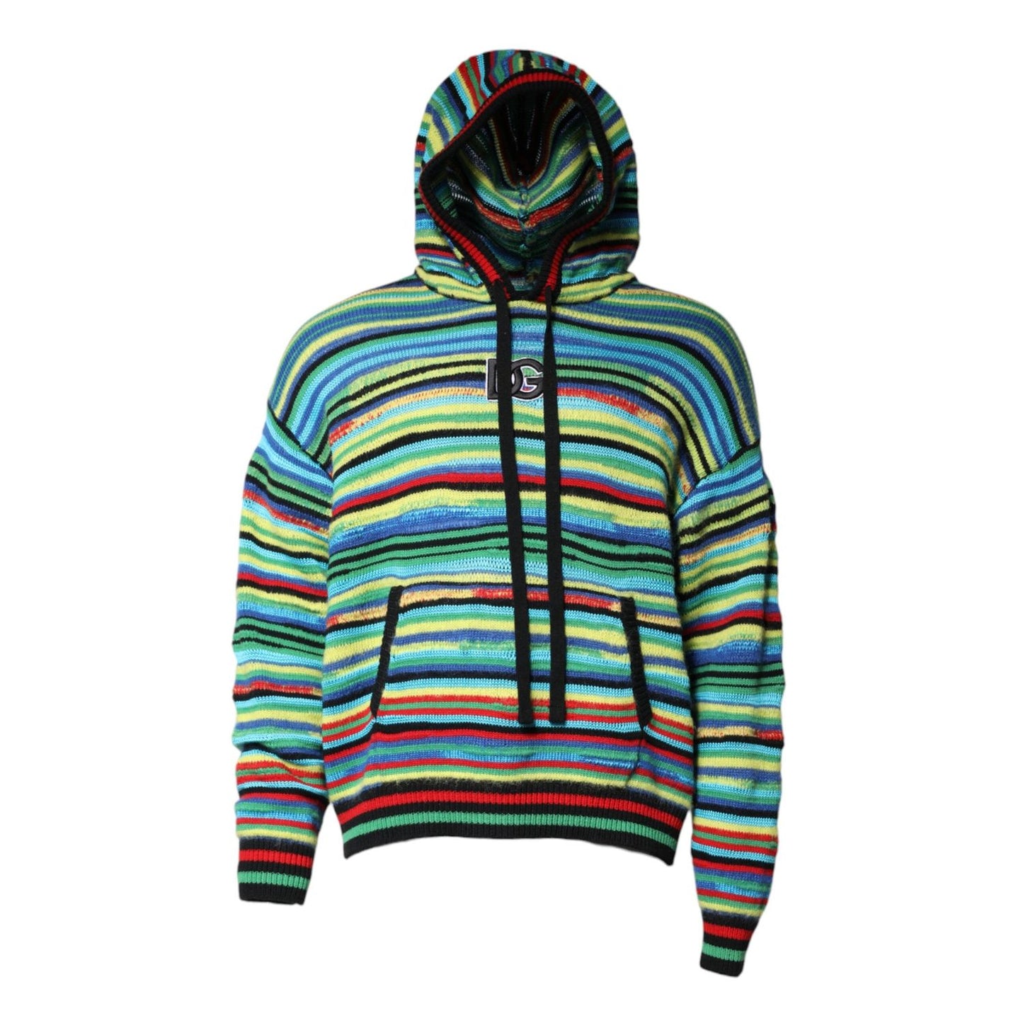 Dolce & Gabbana Multicolor Cotton Hooded Pullover Sweater TSH90262-48
