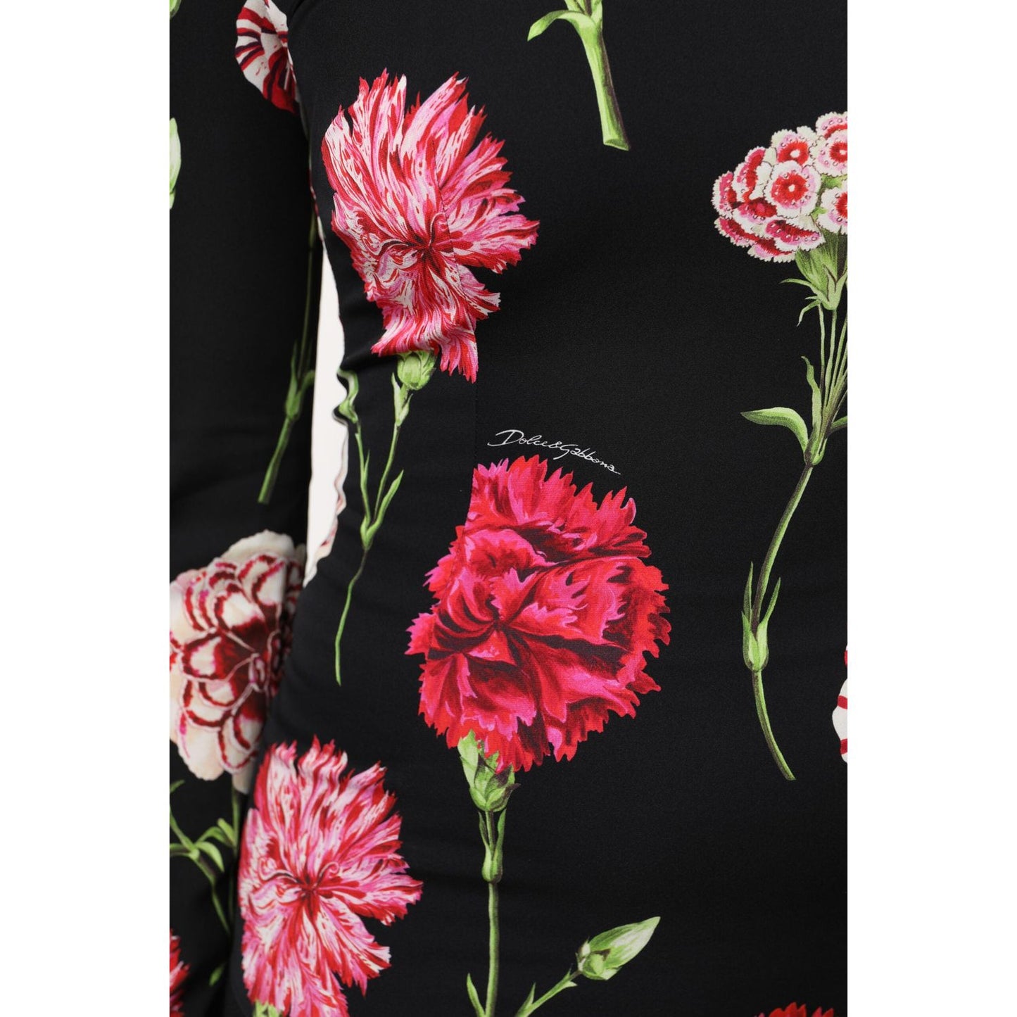 Dolce & Gabbana Black Floral Long Sleeve Women Blouse Top TSH90438-36