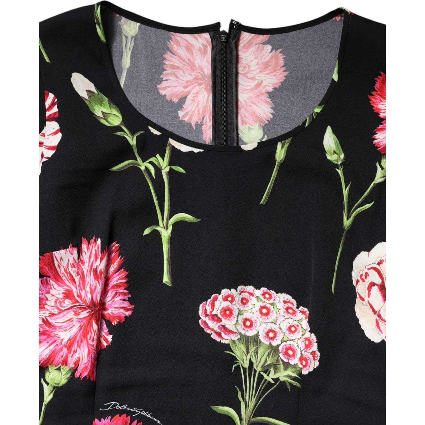 Dolce & Gabbana Black Floral Long Sleeve Women Blouse Top TSH90438-36