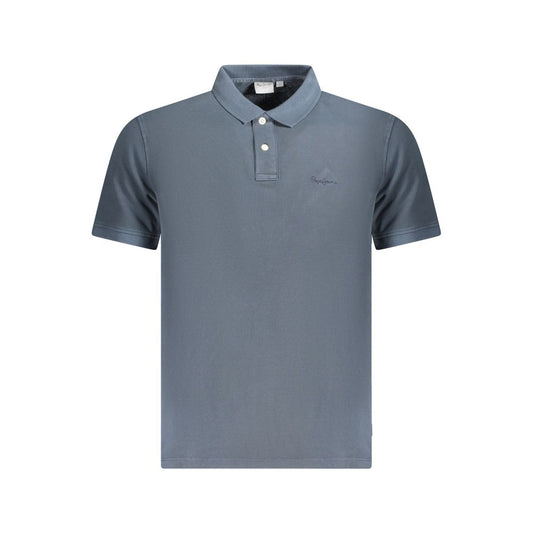 Pepe Jeans Blue Cotton Polo Shirt PE-35559-S