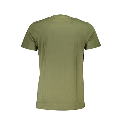 Cavalli Class Green Cotton Men T-Shirt, back view, luxury fashion, crew neck, short sleeve, iconic style