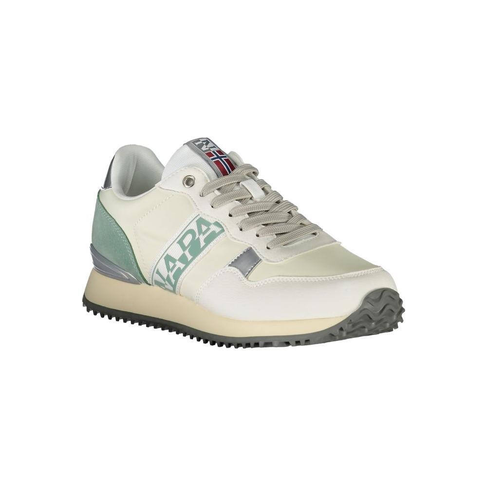 Napapijri Chic White Lace-Up Sports Sneakers with Contrast Detail NA-23090-EU38/US8