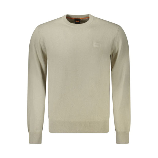 Hugo Boss Beige Cotton Men Sweater BO-33097-M