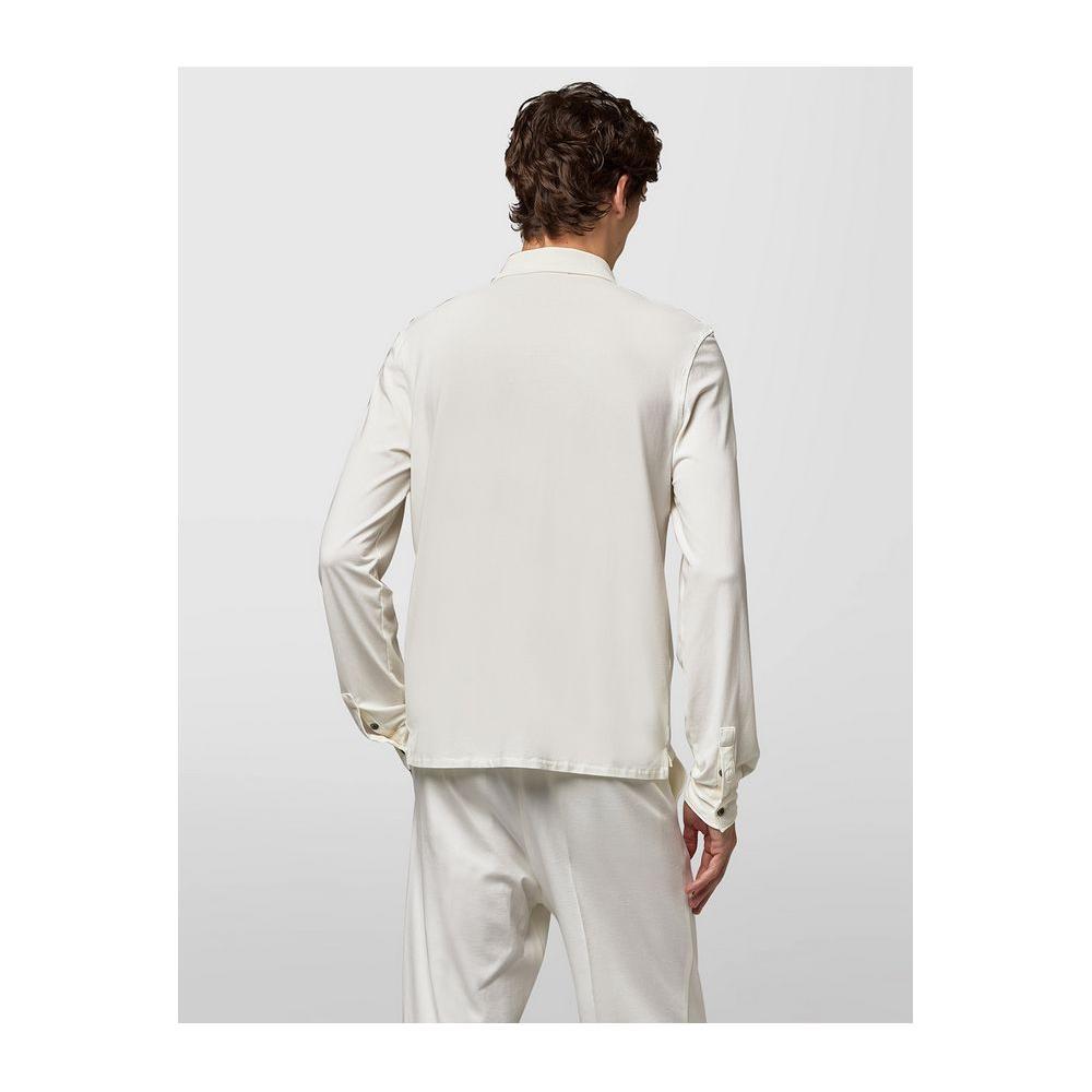 Alpha Studio White Cotton Shirt AL-15368-IT48 | M