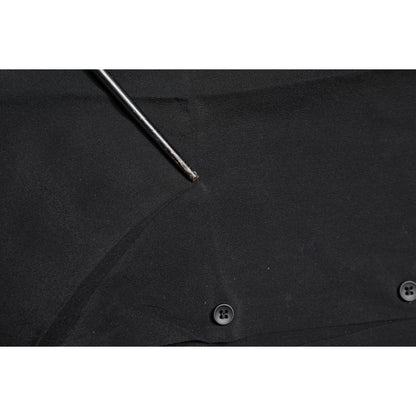 Dolce & Gabbana Black Silk GOLD Long Sleeves Dress Shirt