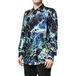Dolce & Gabbana Multicolor Marble Print MARTINI Dress Shirt TSH90446-42