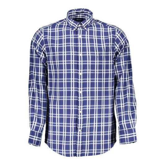 Gant Blue Cotton Men Shirt 1728,67403481248,Blue,Clothing,Gant,Men,Men - Clothing,New with tags,S,Shirts - Men - Clothing GA-1390-S