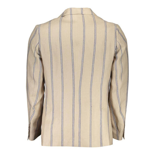 Gant Beige Linen Men Jacket 1728,67403481248,Beige,Clothing,Gant,IT48 | M,Jackets - Men - Clothing,Men,Men - Clothing,New with tags GA-4636-IT48 | M