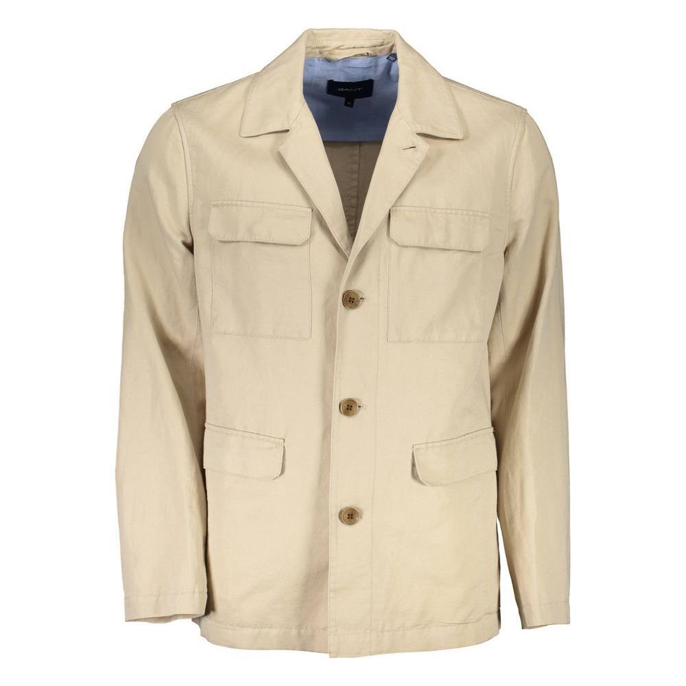 Gant Beige Cotton Jacket 1728,67403481248,Beige,Clothing,Gant,Jackets - Men - Clothing,Men,Men - Clothing,New with tags,S GA-5652-S