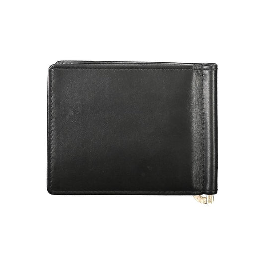 La Martina Black Leather Men Wallet