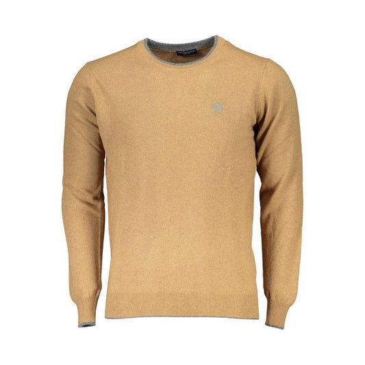 North Sails Brown Polyamide Men Sweater NO-23349-XXL