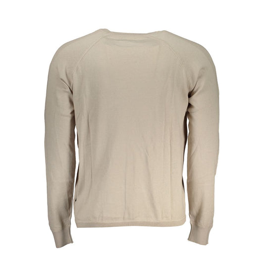 Napapijri Chic Beige Long Sleeve Crew Neck Sweater NA-28535-3XL