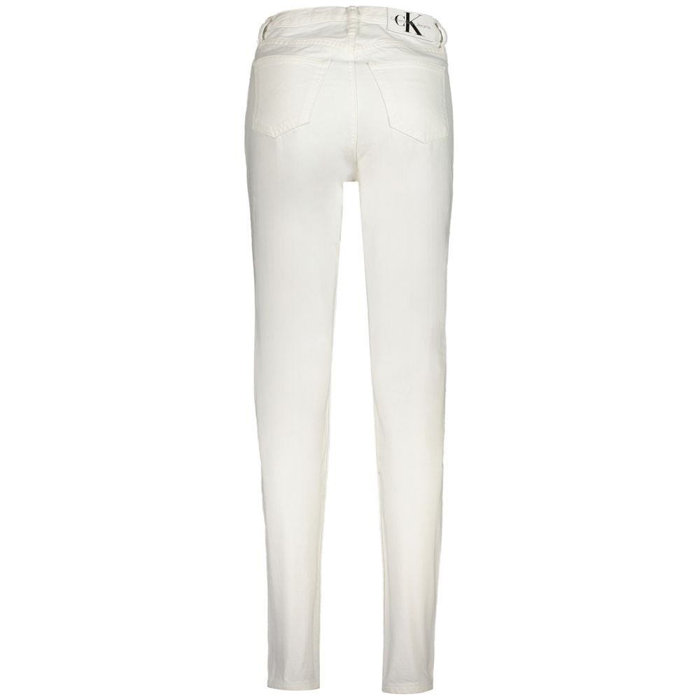 Calvin Klein White Cotton Women Jeans