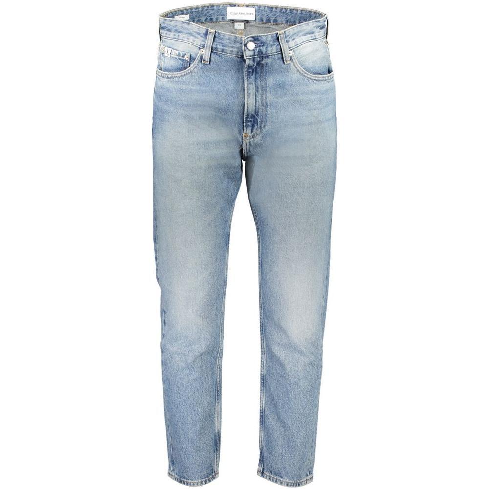 Calvin Klein Light Blue Cotton Men Jeans CA-31384-W30