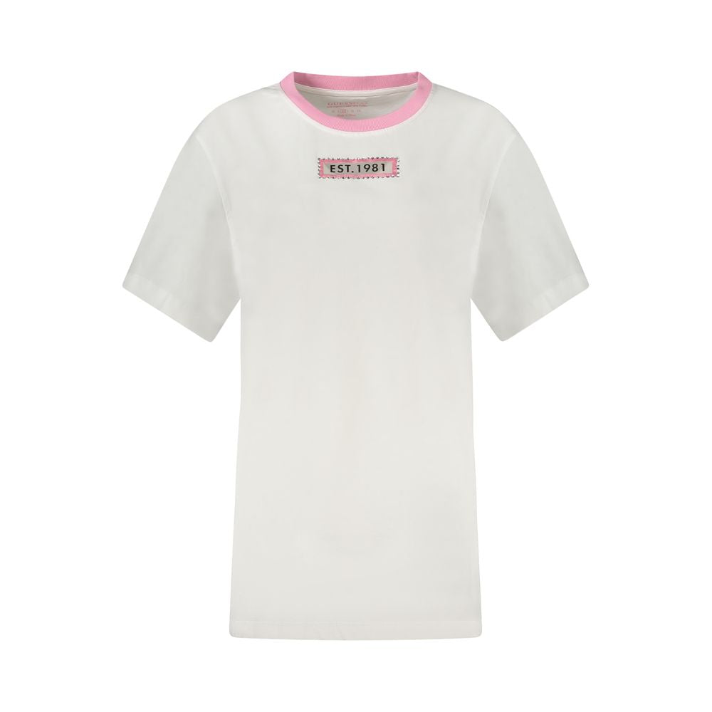 Guess Jeans White Cotton Women Top GU-33354-XS
