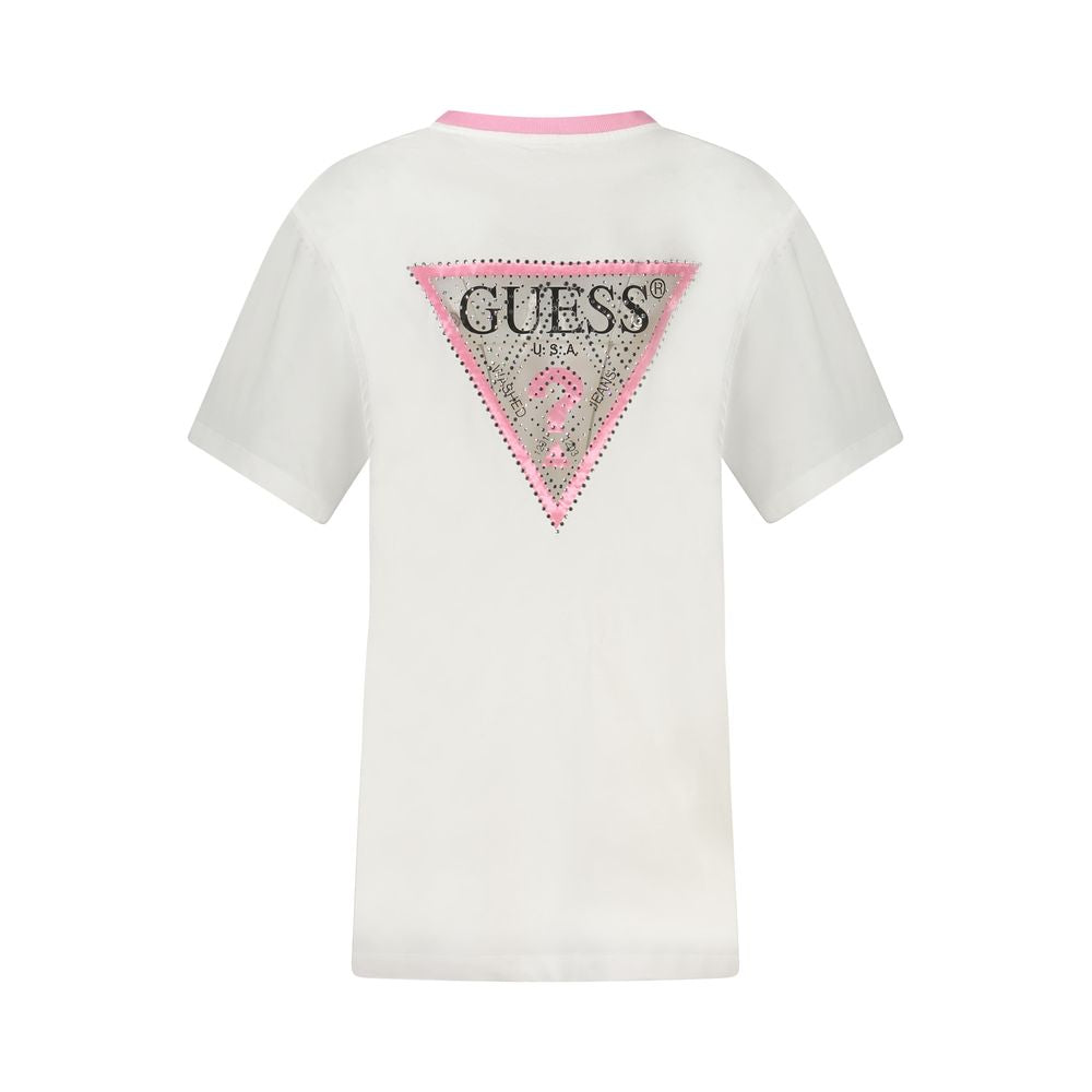 Guess Jeans White Cotton Women Top GU-33354-XS