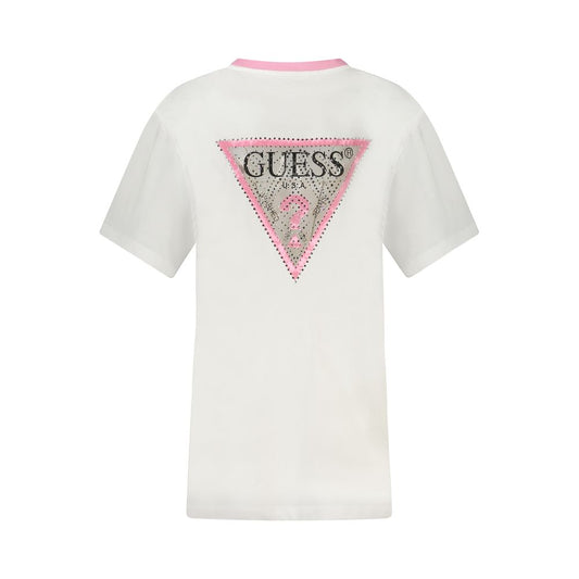 Guess Jeans White Cotton Women Top GU-33354-XS