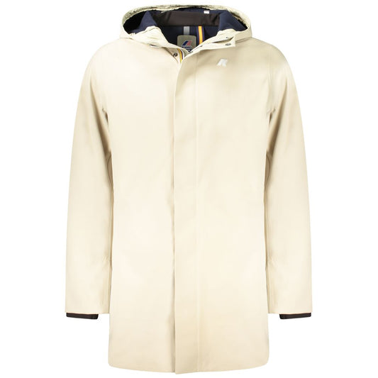 K-WAY Beige Polyester Men Jacket KW-34237-XXL
