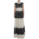 Dolce & Gabbana Floral Lace Ricamo Long Ball Maxi Dress NOC10090-2