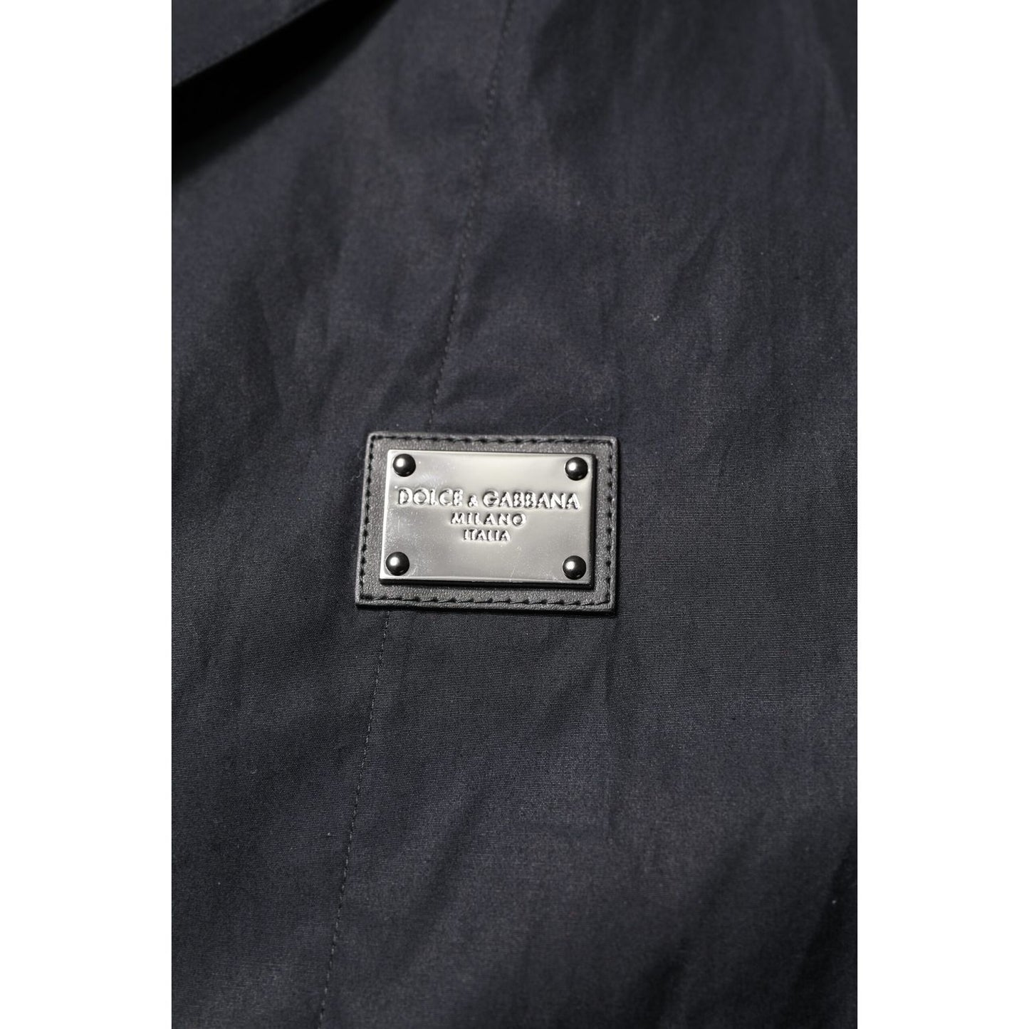 Dolce & Gabbana Black Short Sleeves Button Down Casual Shirt