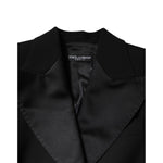 Dolce & Gabbana Black Wool Jumpsuit Dress Women Coat Jacket