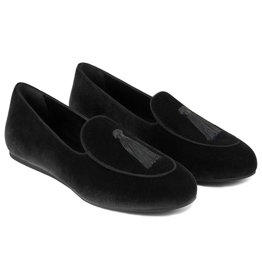 Charles Philip Black Velvet Loafer CH-15387-EU40/US7