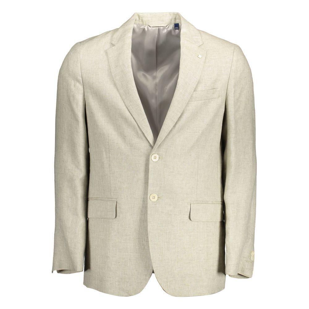 Gant Beige Linen Men Jacket 1728,67403481248,Beige,Clothing,Gant,IT48 | M,IT50 | L,IT52 | XL,IT54 | XXL,Jackets - Men - Clothing,Men,Men - Clothing,New with tags GA-12649-IT48 | M