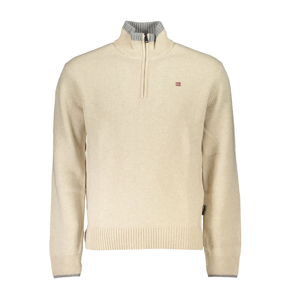 Napapijri Beige Fabric Men Sweater NA-25318-XXL