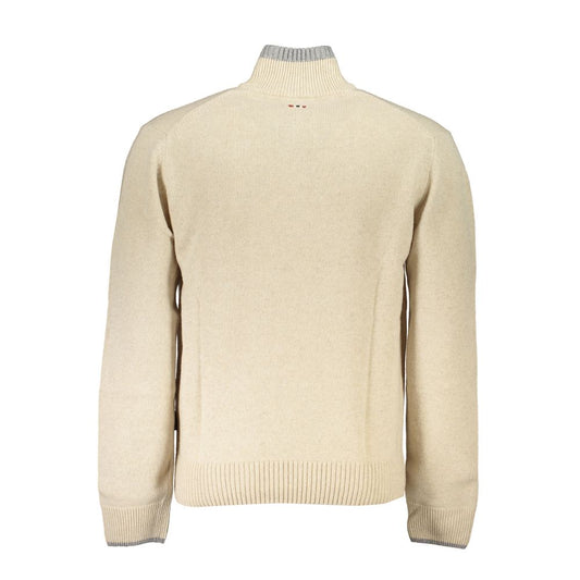 Napapijri Beige Fabric Men Sweater NA-25318-XXL