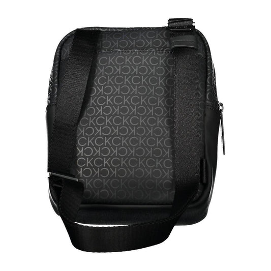 Calvin Klein Sleek Black Shoulder Bag with Contrasting Accents CA-26063