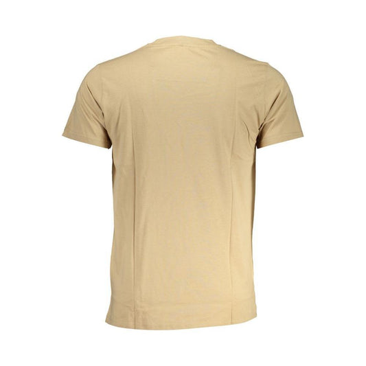 Cavalli Class Beige Cotton T-Shirt CA-28573-L
