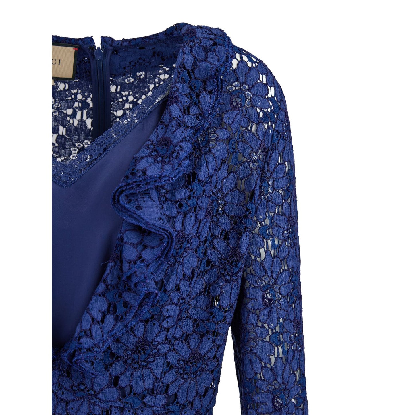 Gucci Blu Viscose and Cotton Mid Long Dress