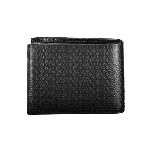 Calvin Klein Sleek Black Leather Bifold Wallet with RFID Block