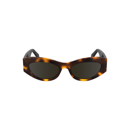 Calvin Klein Brown Haircalf Women Sunglasses