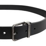 Dolce & Gabbana Black Classic Leather Metal Buckle Belt BEL9437-95