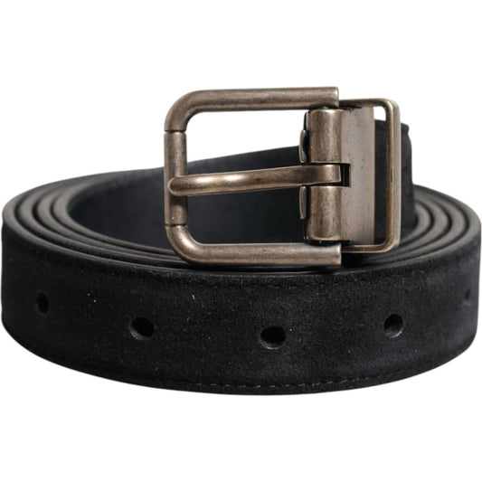 Dolce & Gabbana Black Calf Leather Classic Metal Buckle Belt 110 cm / 44 Inches,1728,67345645728,Accessories,Belts - Men - Accessories,Black,Dolce & Gabbana,Material: Leather,Men,Men - Accessories,New with tags BEL9439-110