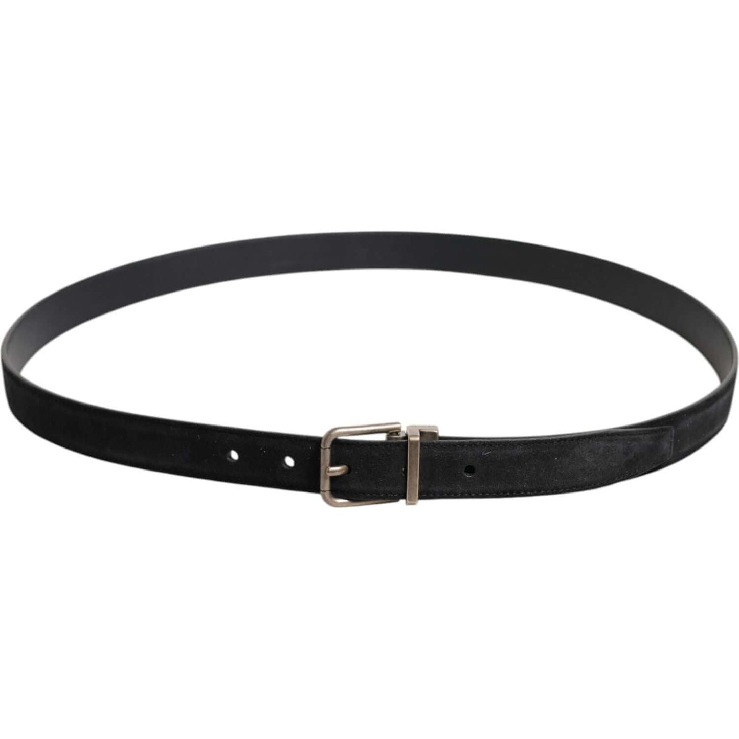 Dolce & Gabbana Black Calf Leather Classic Metal Buckle Belt BEL9439-110