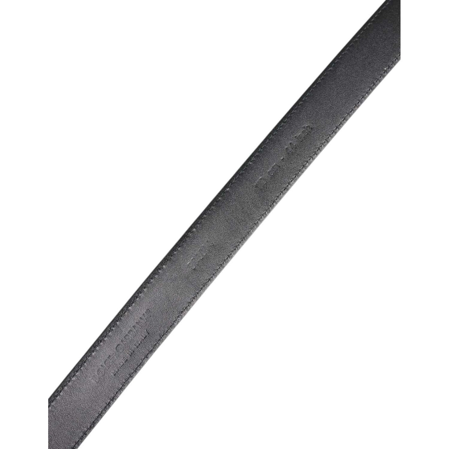Dolce & Gabbana Black Calf Leather Classic Metal Buckle Belt BEL9439-110