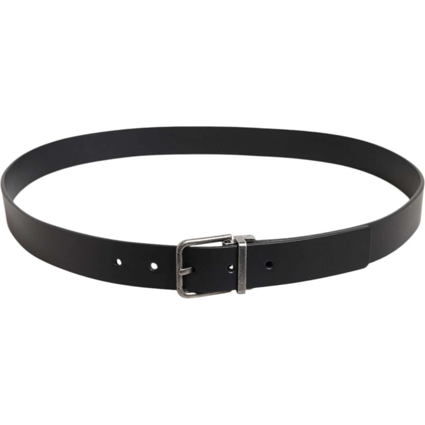 Dolce & Gabbana Black Classic Leather Metal Buckle Belt BEL9446-90