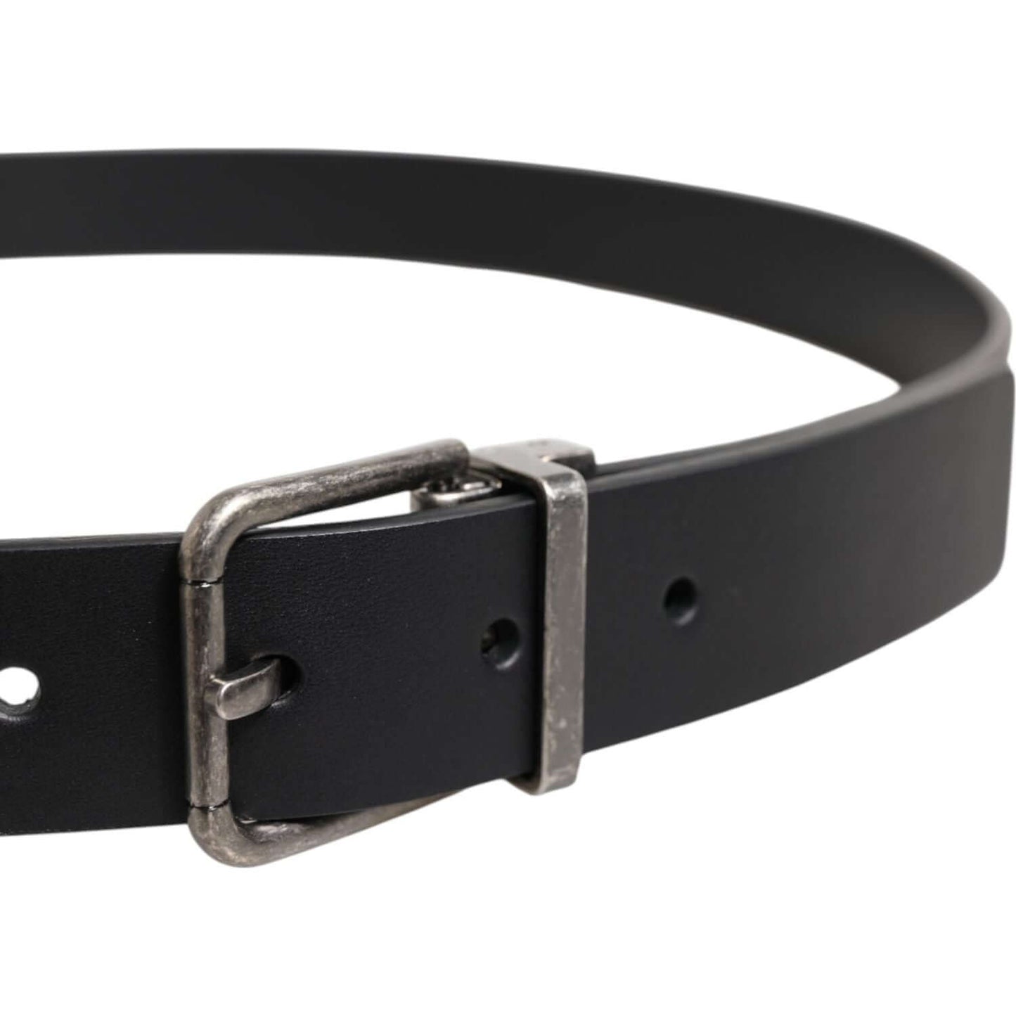 Dolce & Gabbana Black Classic Leather Metal Buckle Belt BEL9446-90