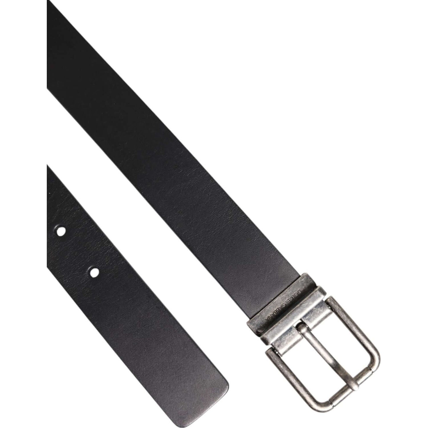 Dolce & Gabbana Black Classic Leather Metal Buckle Belt BEL9446-90