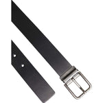 Dolce & Gabbana Black Classic Leather Metal Buckle Belt BEL9446-90
