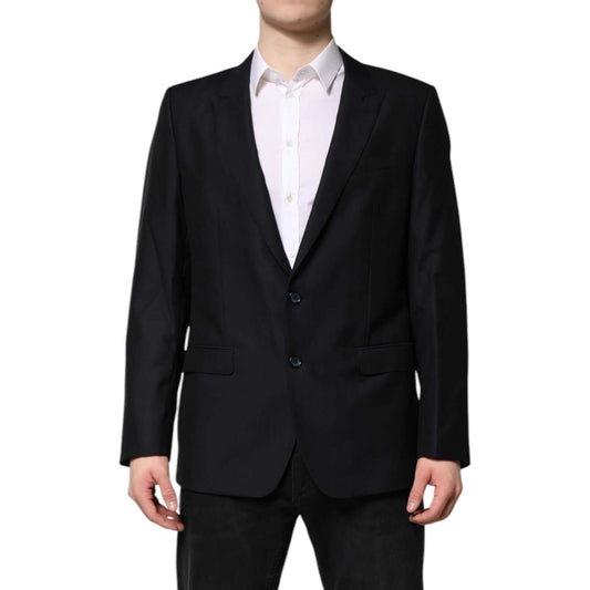 Dolce & Gabbana Dark Blue MARTINI Wool Blazer Coat Jacket KOS2341-52