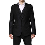 Dolce & Gabbana Black Single Breasted Suit 2 Piece Jacket KOS2342-52