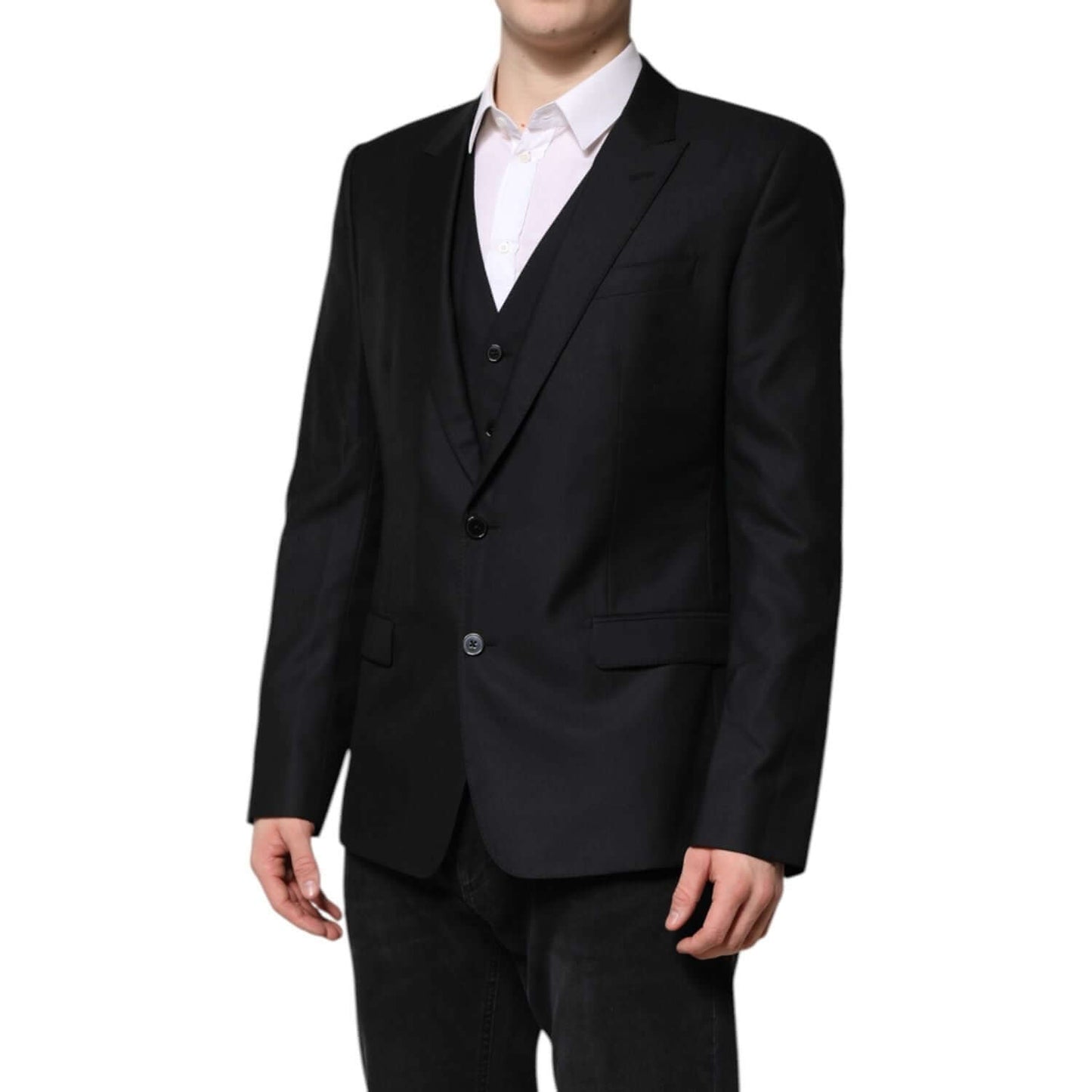 Dolce & Gabbana Black Single Breasted Suit 2 Piece Jacket KOS2342-52