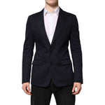 Dolce & Gabbana Dark Blue TAORMINA Cotton Blazer Suit Jacket KOS2354-48
