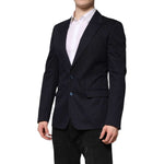 Dolce & Gabbana Dark Blue TAORMINA Cotton Blazer Suit Jacket KOS2354-48