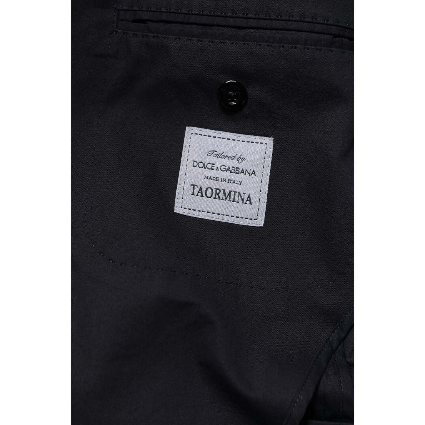 Dolce & Gabbana Dark Blue TAORMINA Cotton Blazer Suit Jacket KOS2354-48